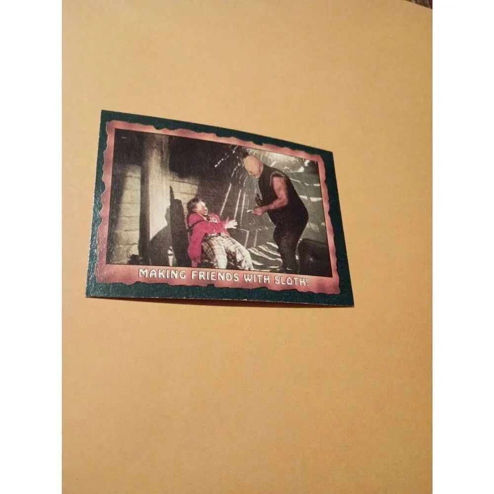 Vintage 1985 Warner Bros Topps Gum Goonies Trading Card #31 Making Friends Sloth